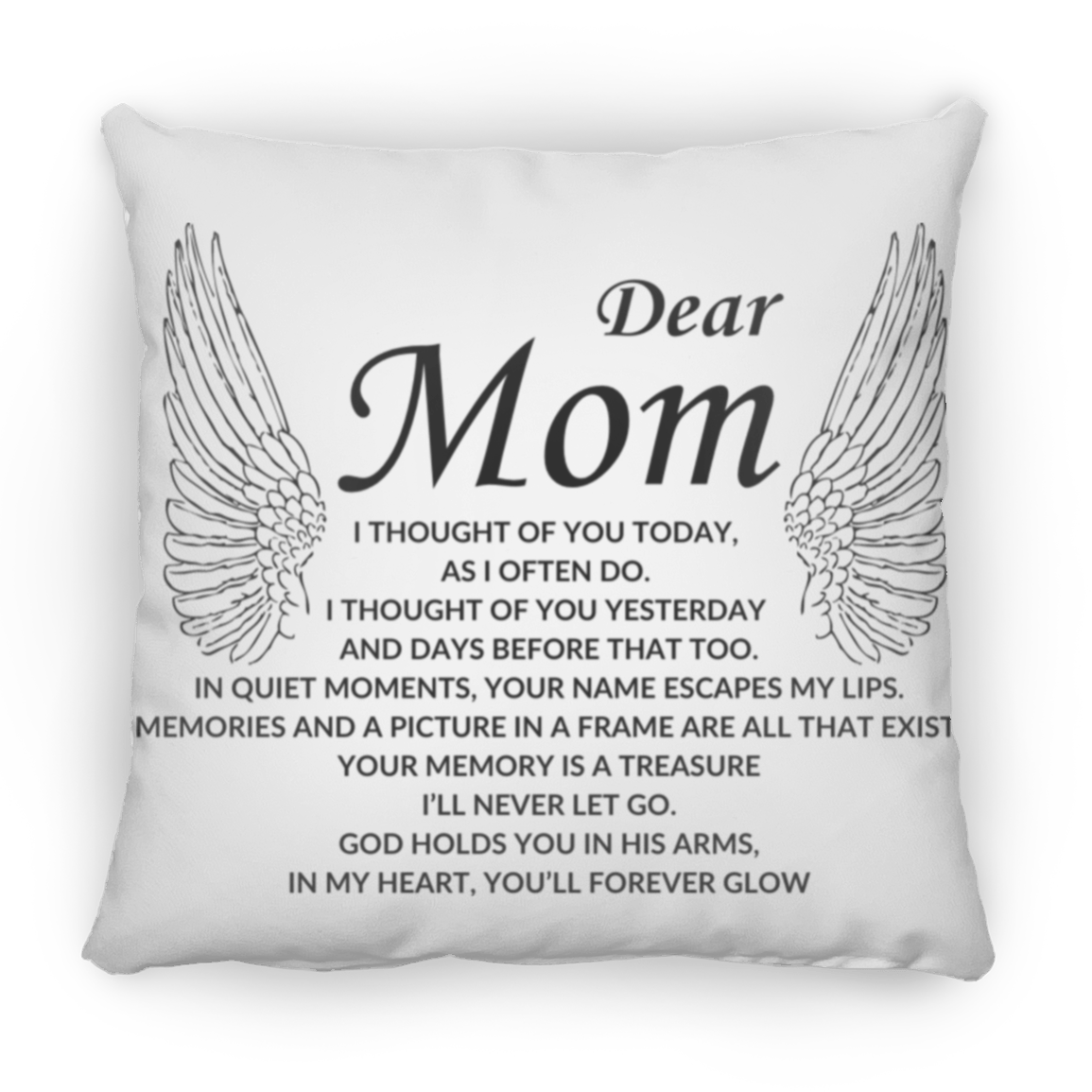 Dear Mom Medium Square Pillow