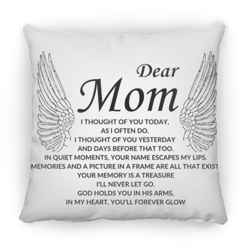 Dear Mom Medium Square Pillow