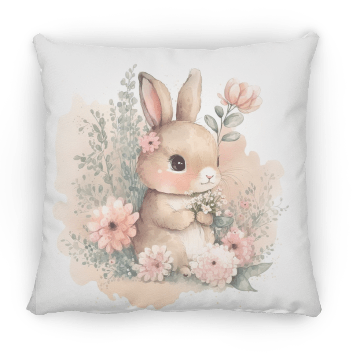 Easter Bunny Medium Square Pillow