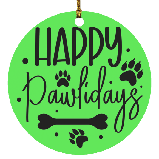 Happy Pawlidays Ornament
