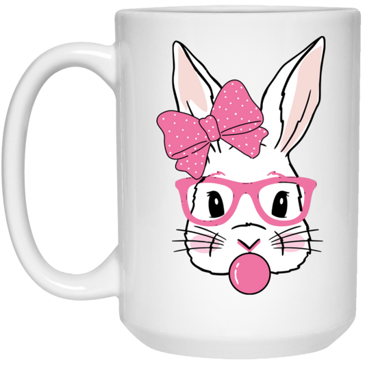 Cute Rabbit Mug - Cute Rabbit White 15 oz Mug - forallmylove39