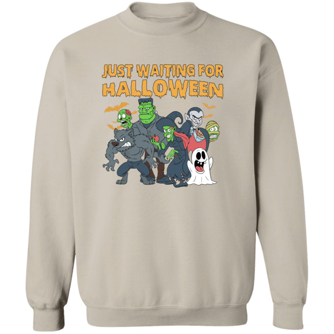 Just Waiting for Halloween  Crewneck Sweatshirt