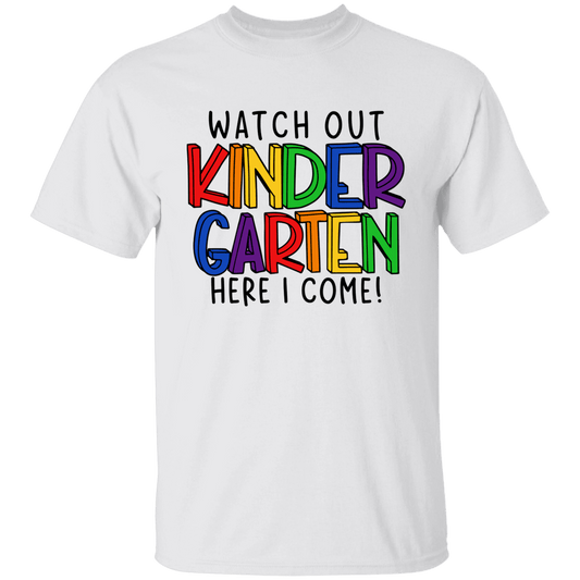 Watch Out Kindergarten Youth 100% Cotton T-Shirt