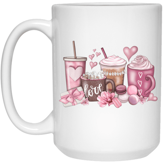Valentine Cafe tumblers 15oz White Mug