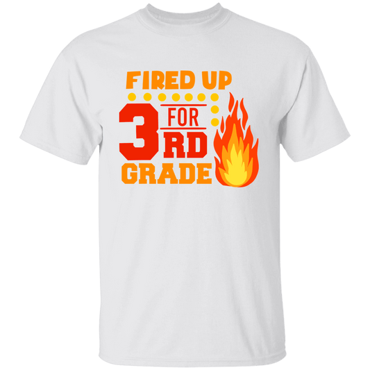 Fired Up For 3rd Grade Youth 100% Cotton T-Shirt