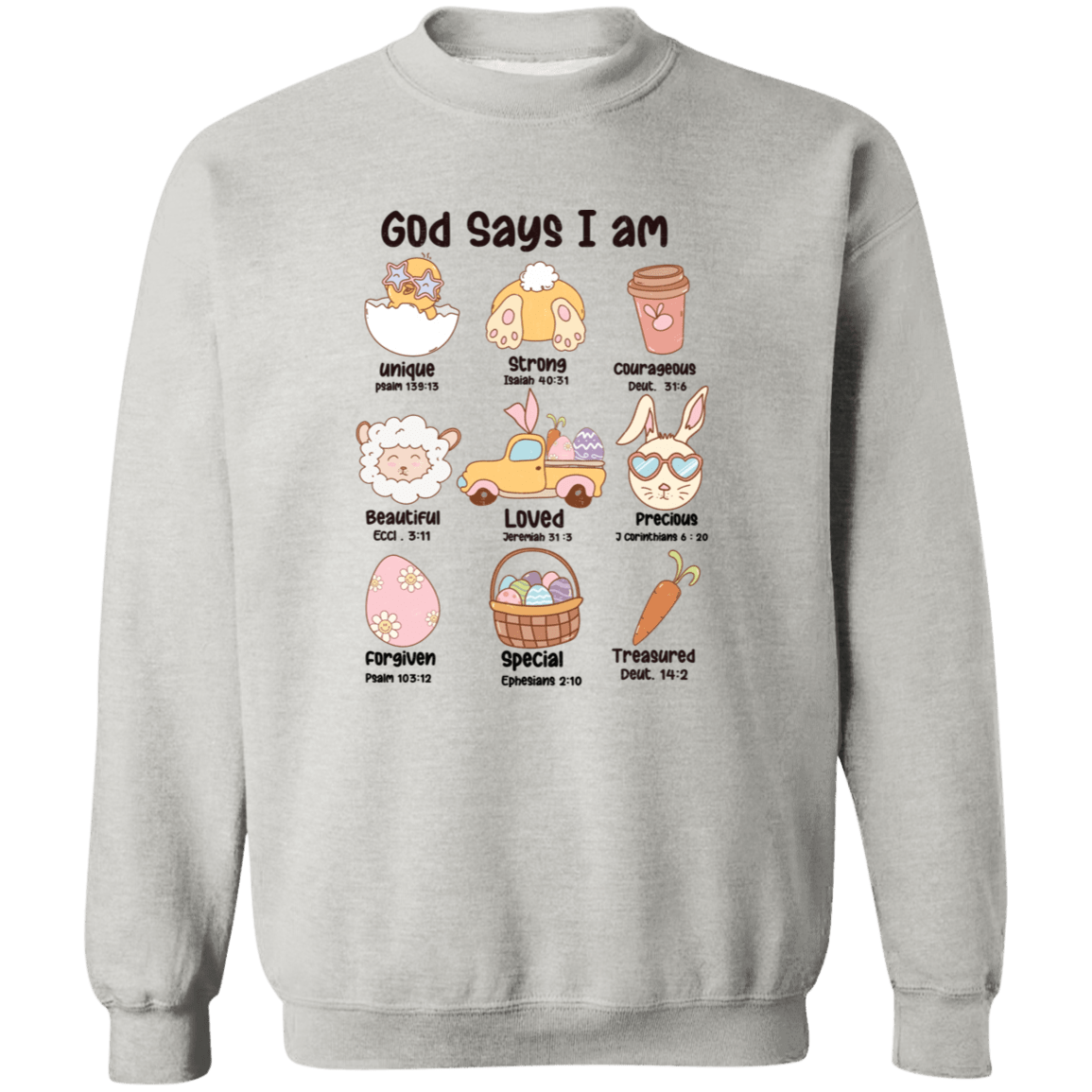 God Says I Am  Crewneck Pullover Sweatshirt