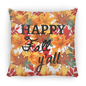 Happy Fall Y'all Medium Square Pillow