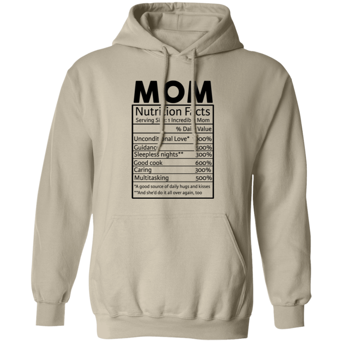 Mom Nutrition  Facts Pullover Hoodie