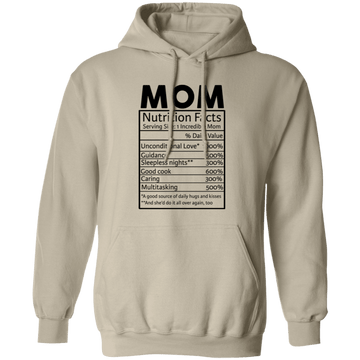 Mom Nutrition  Facts Pullover Hoodie