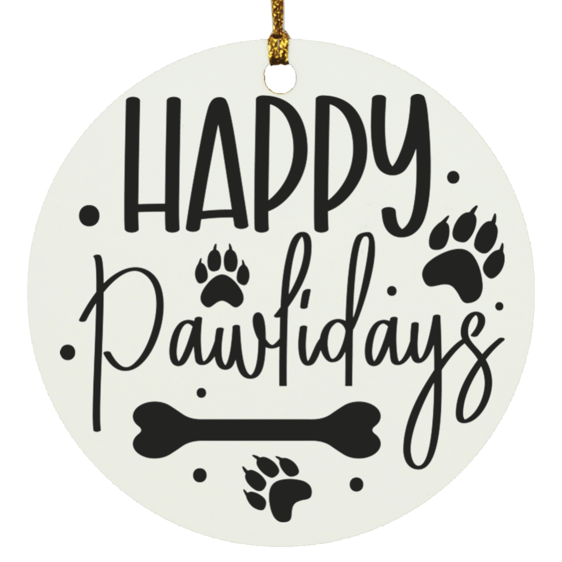 Happy Pawlidays Ornament