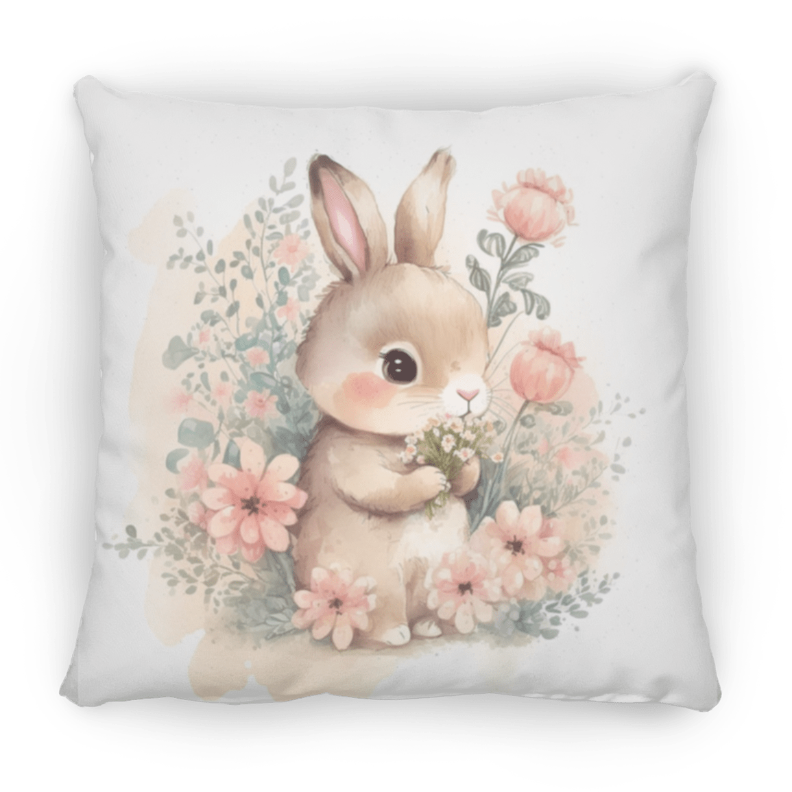 Easter Bunny Medium Square Pillow