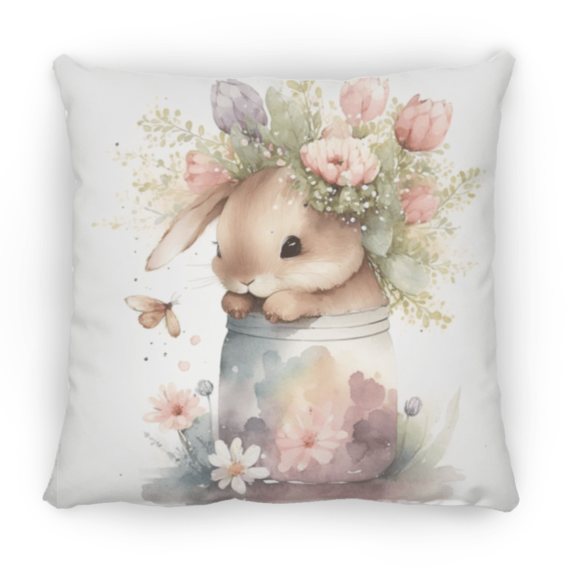 Easter Bunny  Medium Square Pillow