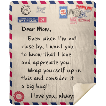 Dear Mom Mink Sherpa Blanket