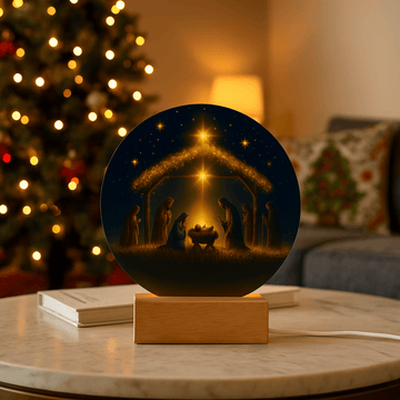 The Night Christ Was Born – LED Nativity Plaque