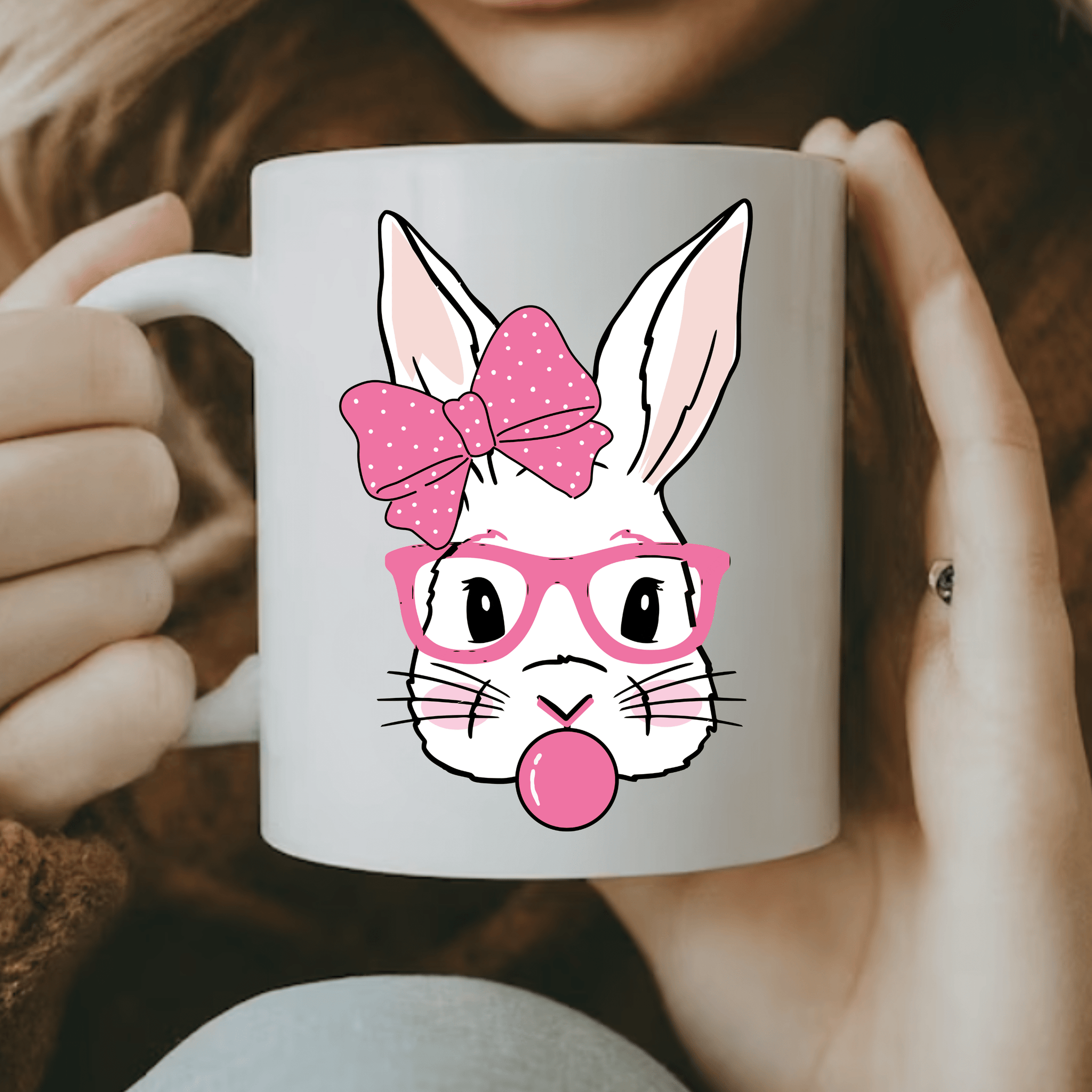 Cute Rabbit Mug - Cute Rabbit White 15 oz Mug - forallmylove39