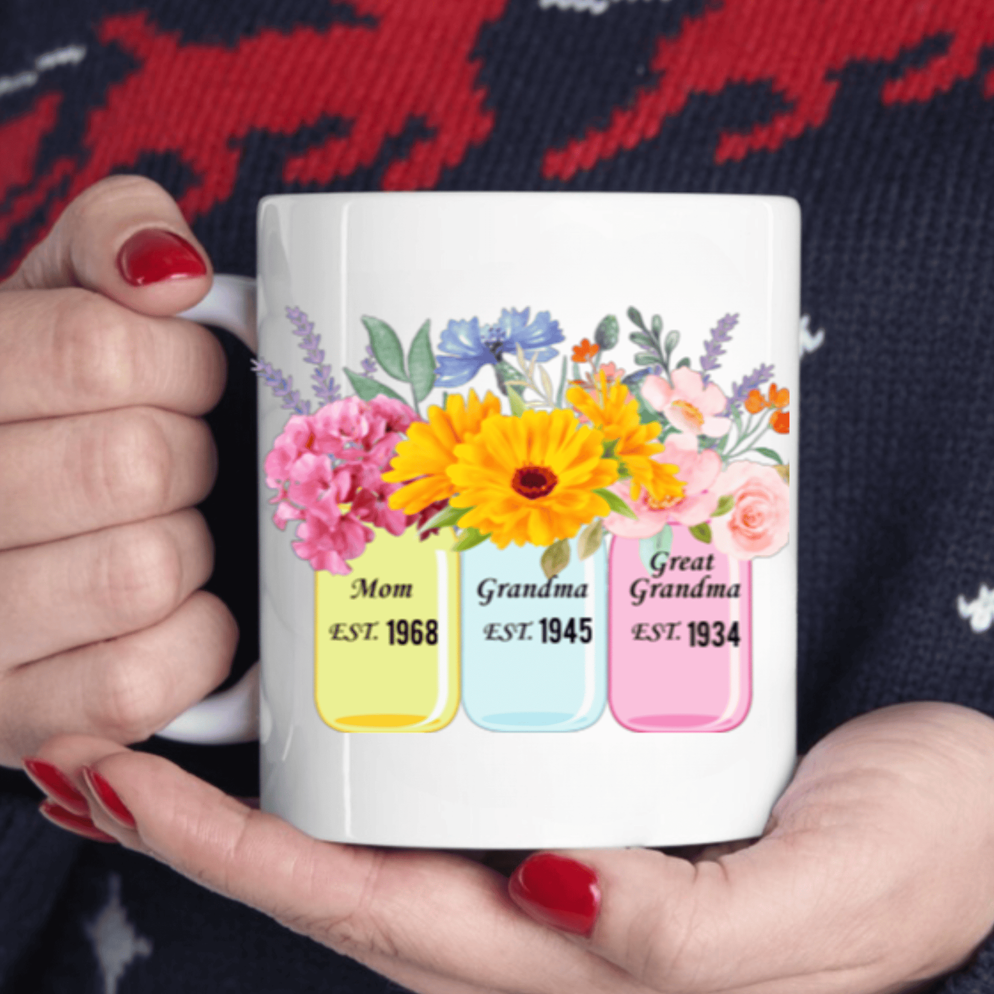 15oz Personalized Mother Mason Jar Mug