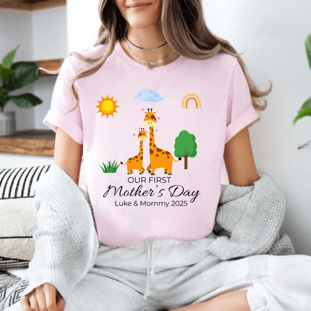 "Mommy & Me Giraffe Outfit – First Mother’s Day Keepsake