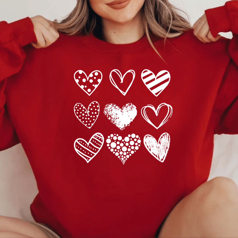 Valentines Hearts Sweatshirt