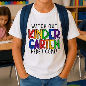 Watch Out Kindergarten Youth 100% Cotton T-Shirt