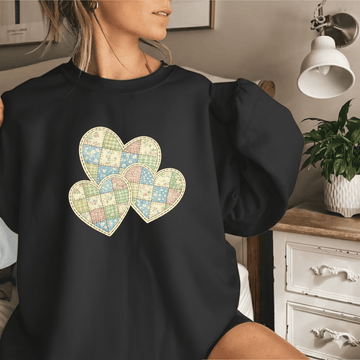 Purrfectly Faux Patched Hearts