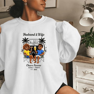 Husband & Wife Cheers to Forever (African American)