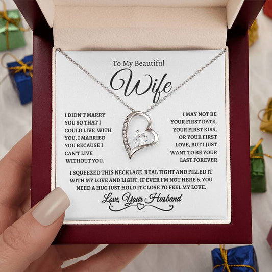 To My Beautiful Wife - Forever Love Necklace