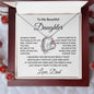 To My Beautiful Daughter Love Dad - Forever Love Necklace