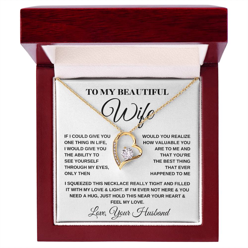 To My Beautiful Wife - Forever Love Necklace