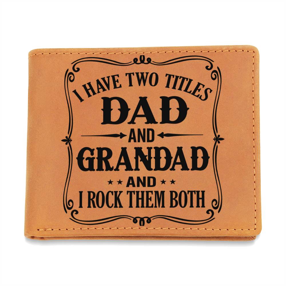 I have two titles..... Graphic Leather Wallet