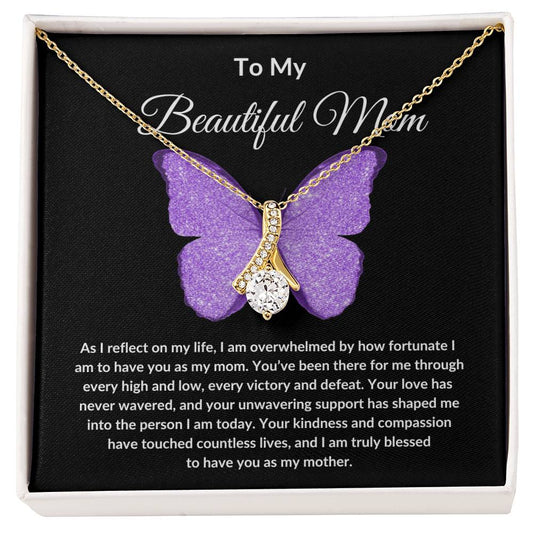 To My Beautiful Mom - Alluring Beauty Necklace