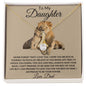 To My Daughter Love Dad - Alluring Beauty Necklace