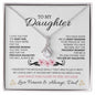 To My Daughter Love Dad - Alluring Beauty Necklace