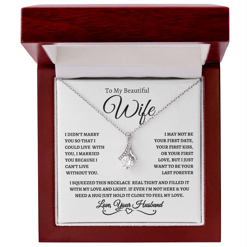 To My Beautiful Wife - Alluring Beauty Necklace