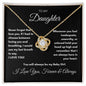To My Daughter - Love Knot Necklace