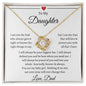 To My Daughter Love Dad - Love Knot Necklace
