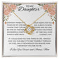 To My Daughter Love Mom - Love Knot Necklace