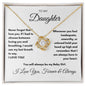 To My Daughter - Love Knot Necklace