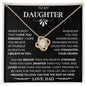 To My Daughter Love Dad- Love Knot Necklace