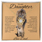 To My Daughter Love Dad - Love Knot Necklace