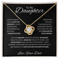 To My Daughter Love Dad - Love Knot Necklace