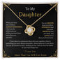 To My Daughter - Love Knot Necklace