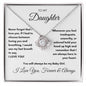 To My Daughter - Love Knot Necklace