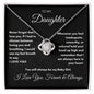 To My Daughter - Love Knot Necklace