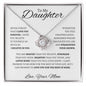 To My Daughter  Love Mom - Love Knot Necklace