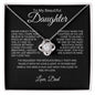 To My Daughter Love Dad - Love Knot Necklace