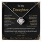 To My Daughter - Love Knot Necklace