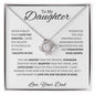 To My Daughter Love Dad - Love Knot Necklace