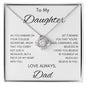 To My Daughter Love Dad - Love Knot Necklace