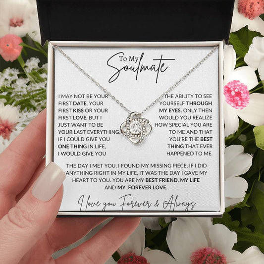 To My Soulmate - Love Knot Necklace
