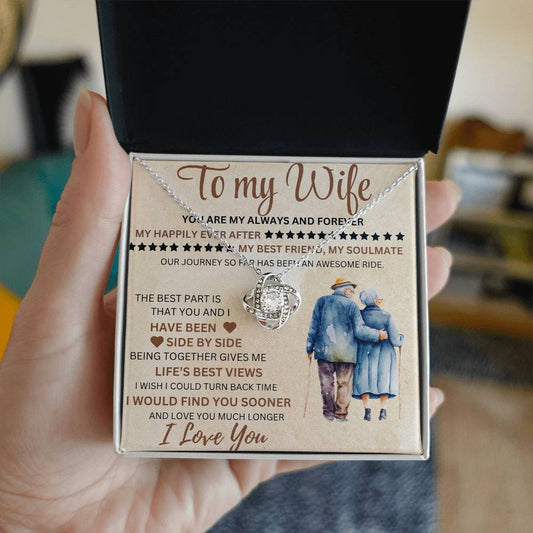 To My Wife - Love Knot Necklace